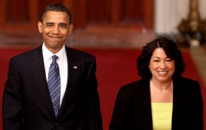 Barack Obama and Sonia Sotomayor